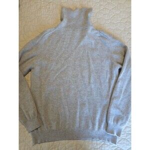 Unbranded 100% Boiled Cashmere Gray Turtleneck Sweater Quiet Luxury Winter